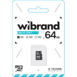 Карта пам'яті Wibrand 64GB mictoSD class 10 UHS-I (WICDXU1/64GB)