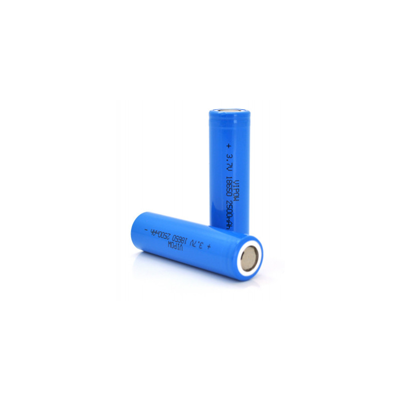 Акумулятор 18650 2500mAh, FlatTop, 3.7V, Blue Vipow (ICR18650-2500mAhFT)