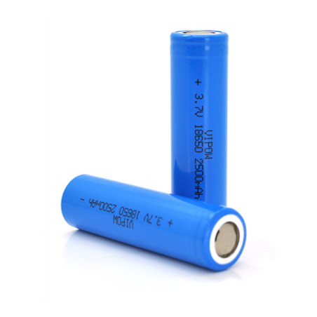 Акумулятор 18650 2500mAh, FlatTop, 3.7V, Blue Vipow (ICR18650-2500mAhFT)
