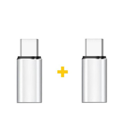 Перехідник Lightning F to USB-C M 2PCS silver XoKo (XK-AC025-SL2)