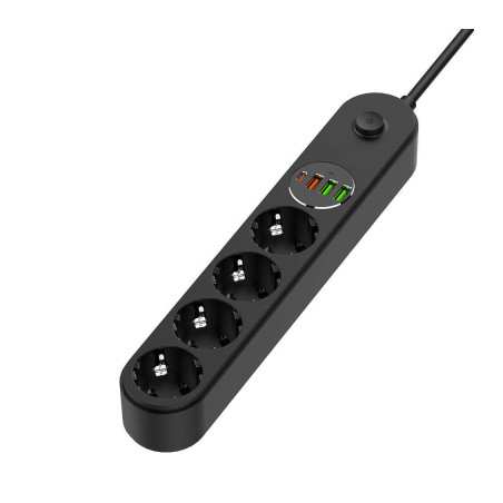 Мережевий фільтр живлення ColorWay CW-CHE44PDB, 4 розетки/4USB 2M (CW-CHE44PDB)