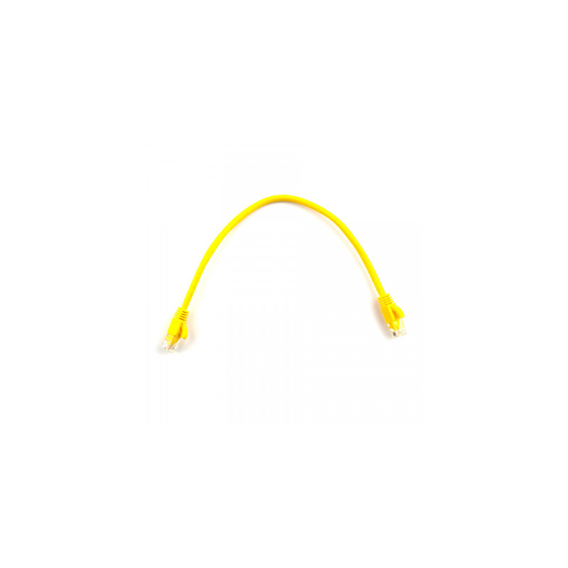 Патч-корд 0.25м, RJ-45, Cat.5e, CU, мідь, жовтий Ritar (PCR-CU/0.25Yw / 04278)