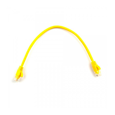 Патч-корд 0.25м, RJ-45, Cat.5e, CU, мідь, жовтий Ritar (PCR-CU/0.25Yw / 04278)