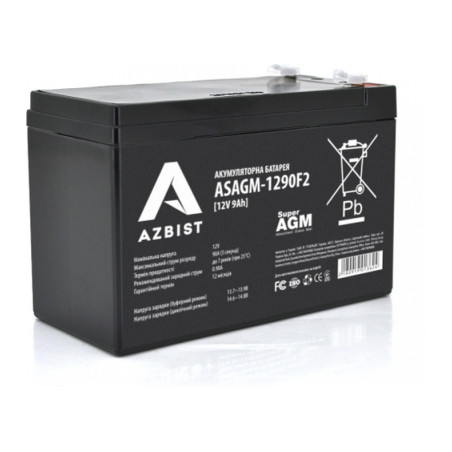 Батарея до ДБЖ AZBIST 12V 9Ah Super AGM (ASAGM-1290F2)