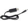 Кабель живлення USB to DC 5.5x2.1mm 12V 1.0m Value (S1016)