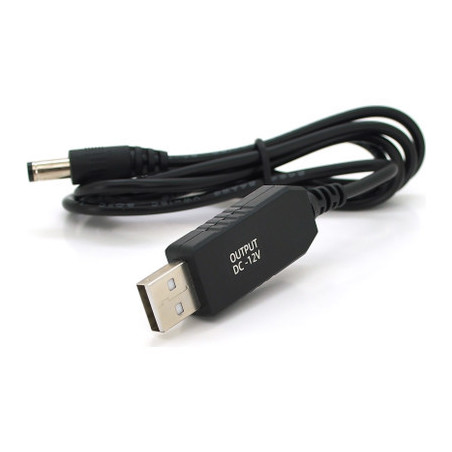 Кабель живлення USB to DC 5.5x2.5mm 12V 1.0m OEM Voltronic (KPFR/5-12)