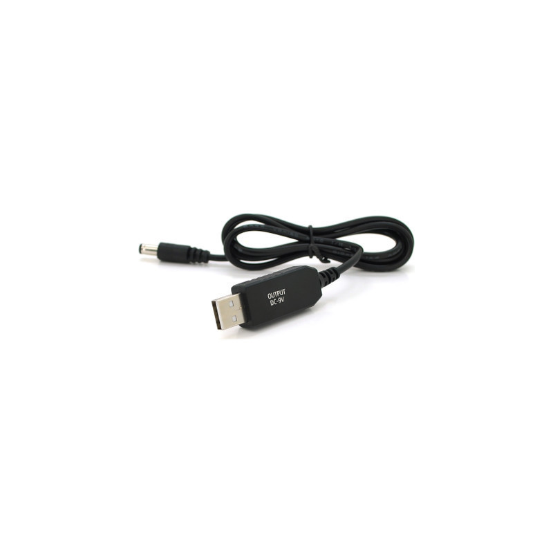 Кабель живлення USB to DC 5.5x2.5mm/(5.5x2.1mm) 9V 1.0m OEM Voltronic (KPFR/5-9)