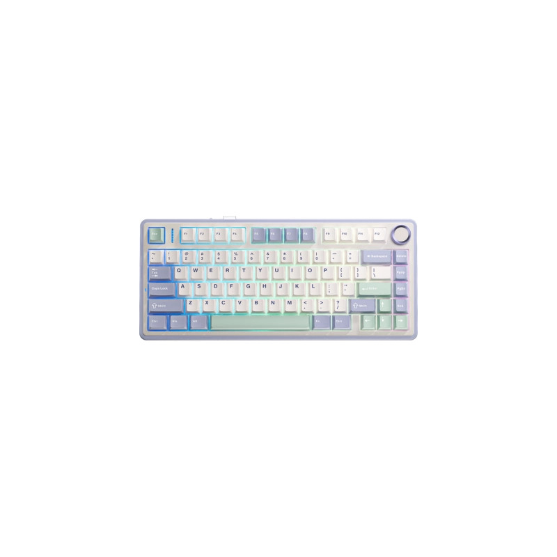 Клавіатура Aula F75 Gasket Greywood V3 switch Hot-Swap PBT Wireless/Bluetooth/USB White (6948391208640)