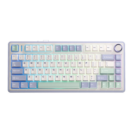 Клавіатура Aula F75 Gasket Greywood V3 switch Hot-Swap PBT Wireless/Bluetooth/USB White (6948391208640)