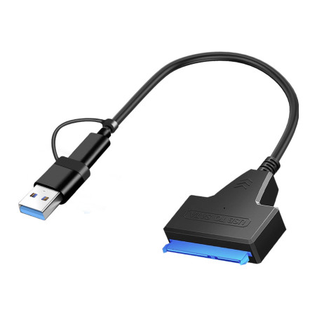 Адаптер USB3.0 Type-A/C HDD 2,5" SATA II/III / SSD Dynamode (DM-AD-SATA-U3)