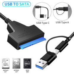 Адаптер USB3.0 Type-A/C HDD 2,5" SATA II/III / SSD Dynamode (DM-AD-SATA-U3)