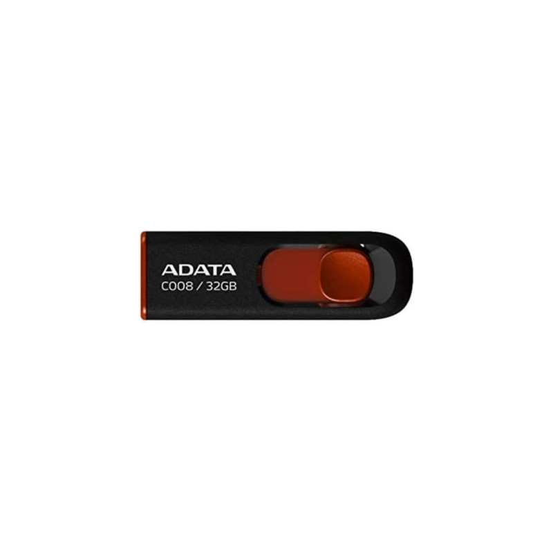 USB флеш накопичувач ADATA 32Gb C008 black+red (AC008-32G-RKD)