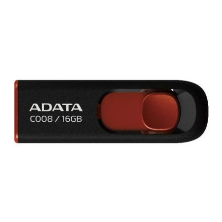 USB флеш накопичувач ADATA 16Gb C008 Black/Red USB 2.0 (AC008-16G-RKD)