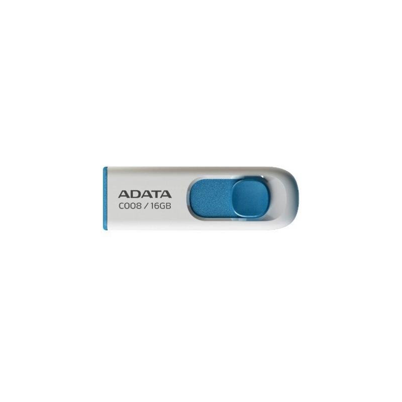 USB флеш накопичувач ADATA 16GB C008 White USB 2.0 (AC008-16G-RWE)