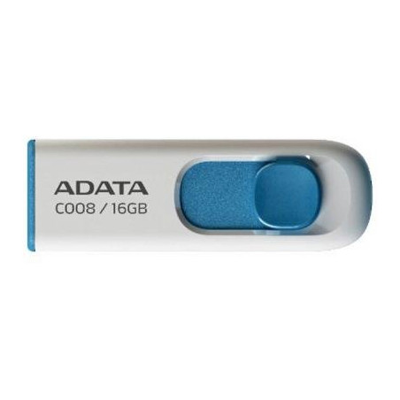 USB флеш накопичувач ADATA 16GB C008 White USB 2.0 (AC008-16G-RWE)