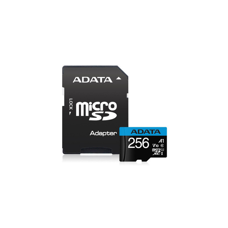 Карта пам'яті ADATA 256GB microSDXC calss 10 UHS-I V10 A1 (AUSDX256GUICL10A1-RA1)