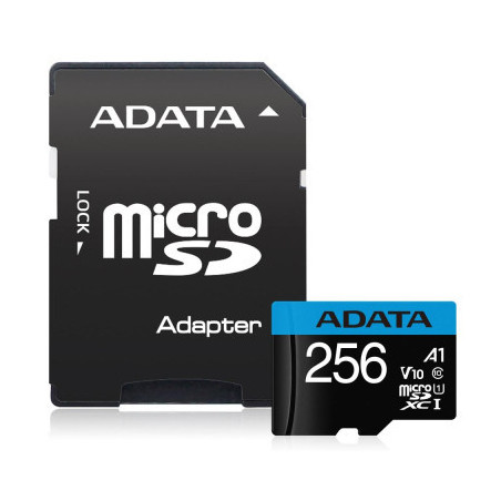 Карта пам'яті ADATA 256GB microSDXC calss 10 UHS-I V10 A1 (AUSDX256GUICL10A1-RA1)