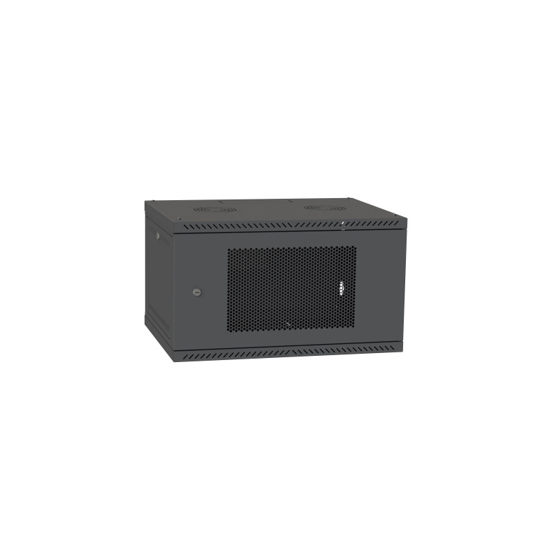 Шафа настінна Ipcom 4U, 600*350, перфорація, RAL9005 (СН-4U-060х035-ДП-9005)