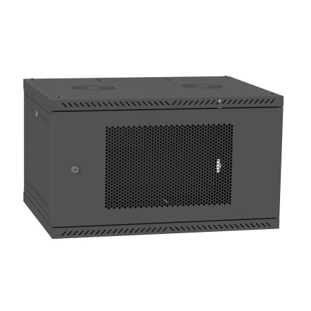 Шафа настінна Ipcom 4U, 600*350, перфорація, RAL9005 (СН-4U-060х035-ДП-9005)