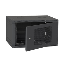 Шафа настінна Ipcom 4U, 600*350, перфорація, RAL9005 (СН-4U-060х035-ДП-9005)