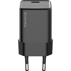 Зарядний пристрій ColorWay GaN Mini 25W PD Port PPS USB-C black (CW-CHS052PD-BK)