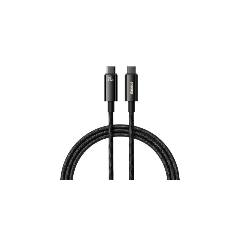 Дата кабель USB-C to USB-C 1.0m 240W Black Baseus (CAWJ040001)