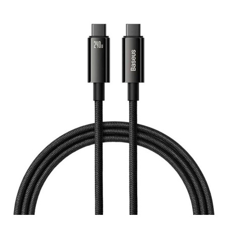 Дата кабель USB-C to USB-C 1.0m 240W Black Baseus (CAWJ040001)