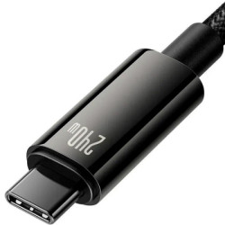 Дата кабель USB-C to USB-C 1.0m 240W Black Baseus (CAWJ040001)