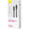 Дата кабель USB-C to USB-C 1.0m 240W Black Baseus (CAWJ040001)