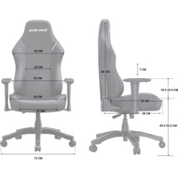 Крісло ігрове Anda Seat Luna Fabric Size L Grey (AD18-44-G-F)