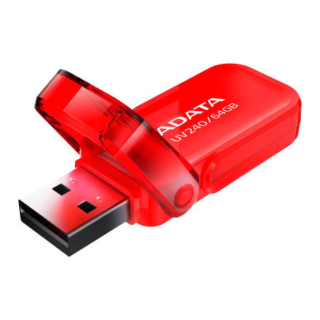 USB флеш накопичувач ADATA 64GB AUV 240 Red USB 2.0 (AUV240-64G-RRD)