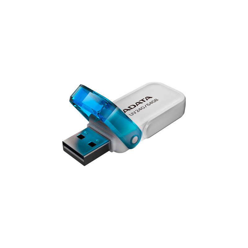 USB флеш накопичувач ADATA 64GB AUV 240 White USB 2.0 (AUV240-64G-RWH)