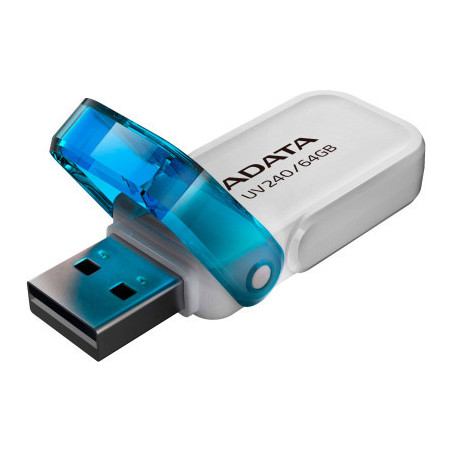 USB флеш накопичувач ADATA 64GB AUV 240 White USB 2.0 (AUV240-64G-RWH)