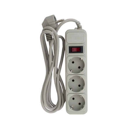 Мережевий фільтр живлення Patron EXT-PN-SP-1032-GR, 1.8m Grey (EXT-PN-SP-1032-GR)