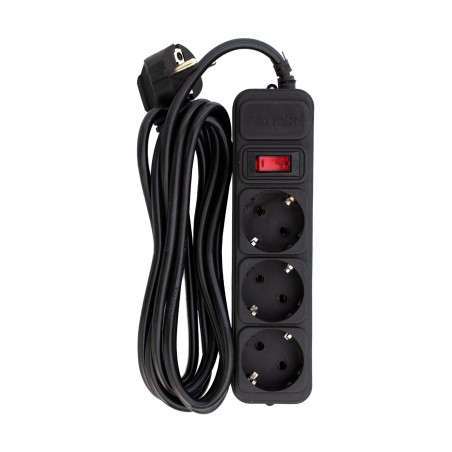 Мережевий фільтр живлення Patron EXT-PN-SP-1033, 3m Black (EXT-PN-SP-1033)