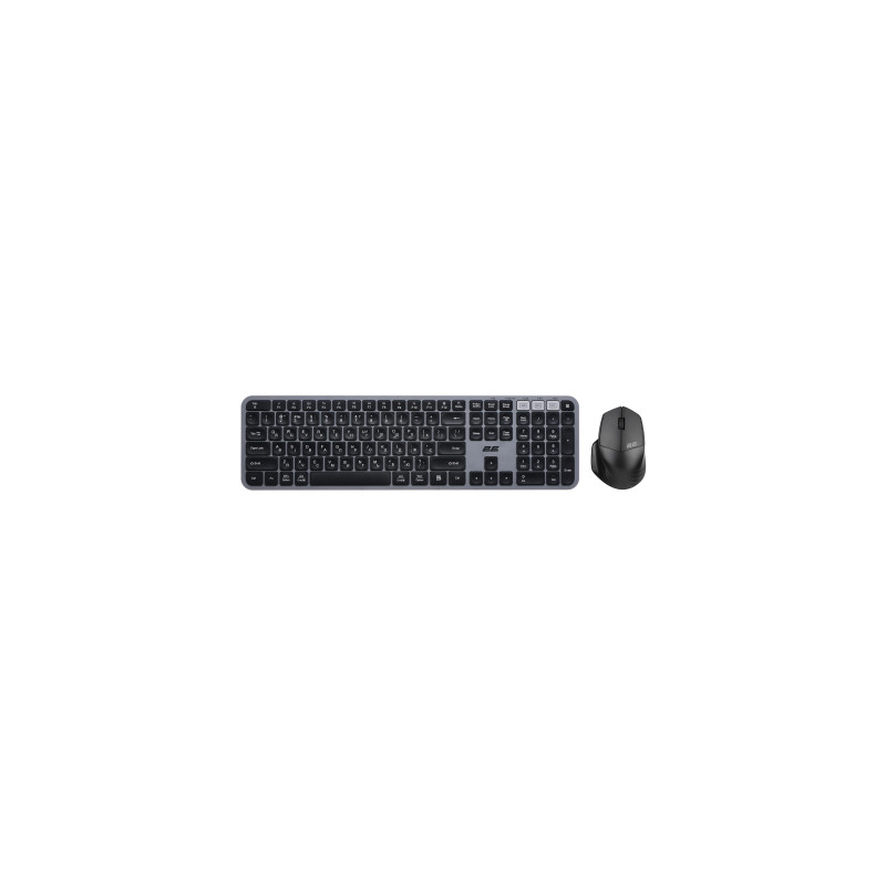 Комплект 2E MK440 Wireless/Bluetooth UA Black/Grey (2E-MK440WBGR_UA)