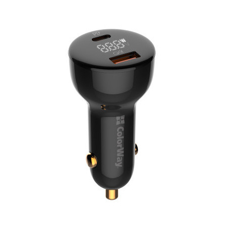 Зарядний пристрій ColorWay Power Delivery PPS USB (USB-A + USB-C) (100W) Black (CW-CHA044PD-BK)