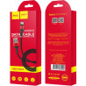 Дата кабель USB 2.0 AM to USB-C 1.0m 2A 18W nylon X26 black+red HOCO (6957531080251)