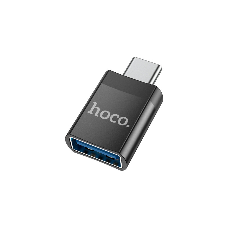 Перехідник UA17 USB-C M to USB F USB3.0 Black HOCO (6931474762016)