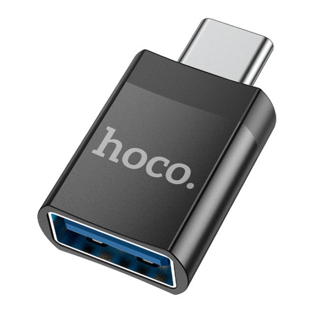 Перехідник UA17 USB-C M to USB F USB3.0 Black HOCO (6931474762016)