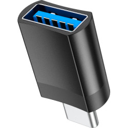 Перехідник UA17 USB-C M to USB F USB3.0 Black HOCO (6931474762016)