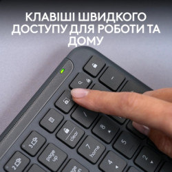 Клавіатура Logitech K950 Bluetooth/Wireless UA Graphite (920-012465)