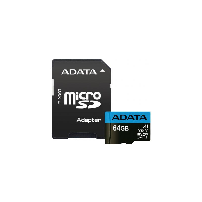 Карта пам'яті ADATA 64GB microSD class 10 UHS-I A1 Premier (AUSDX64GUICL10A1-RA1)