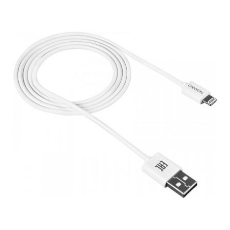 Дата кабель USB 2.0 AM to Lightning 1.0m White Canyon (CNE-CFI1W)