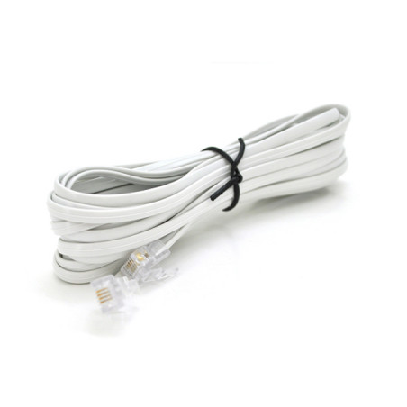 Патч-корд телефонний 10м RJ11 (6P4C) Voltronic (PC-10,0W)
