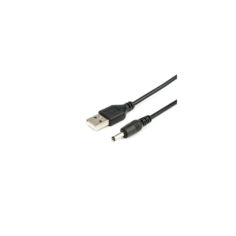Кабель живлення USB to DC 3.5mm 5V 1.0m 2.0A black Atcom (10035)