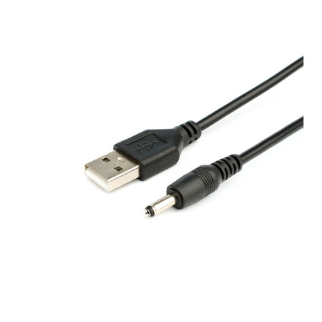 Кабель живлення USB to DC 3.5mm 5V 1.0m 2.0A black Atcom (10035)