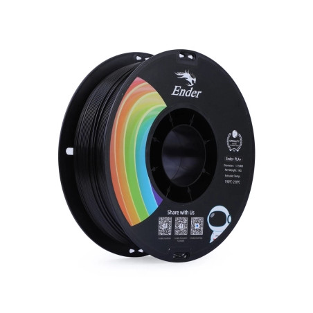 Пластик для 3D-принтера Creality PLA+ 1кг, 1.75мм, black (3301010306)