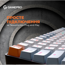 Клавіатура GamePro MK130R Hot-Swap Red Swich RGB USB UA Black (MK130R)