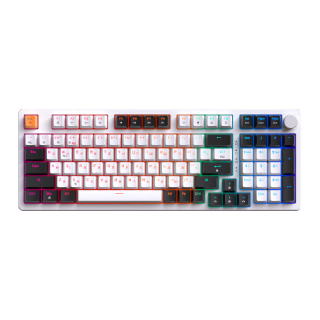 Клавіатура GamePro MK170W Hot-Swap Red Swich RGB USB UA White (MK170W)